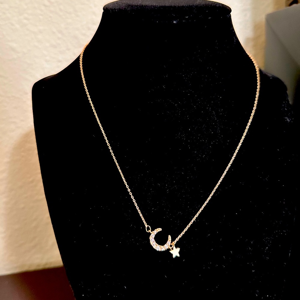 Sterling Silver crescent moon necklace 🌙✨💫